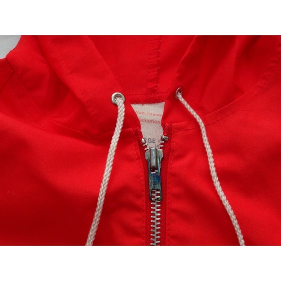 Walt Disney Productions Hooded Jacket L MIckey Mouse Windbreaker Racing Stripes - Picture 4 of 9